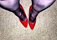 Louise Nylontease Nylon Stocking Foot Fetish Tease Crossdresser
