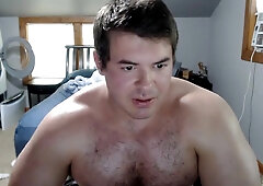 furry pecs greased and steamy on web cam