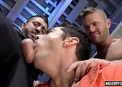 Watch this hairy guy get a taste of Jizz in a wild oral romp