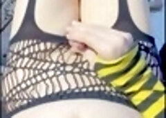 Femboy's mesmerizing solo fun with massive cumshot