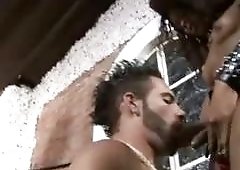 Dominant shemales having fun with a twink