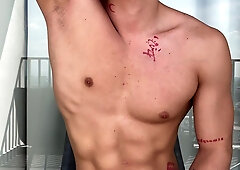 Korean 4Gayfans model draining off in public, taunting all neighbours