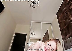 Flawless Golden-haired Girlfriend Surprises U with Highly Soaked Cunt