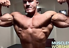 Watch His Muscles Swell Bigger With Every Flex
