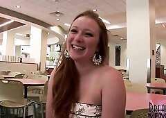 Large Natural Breasts Undressed on a Local College Campus