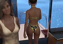 Spouse Watches How Pumped up Man Spanks And Pounds His Wife Hard On Yacht And Left Her WIth Red Booty And Creampied Twat