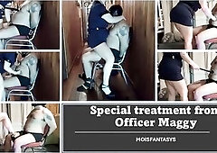 Officer Maggy, tired of the way a prisoner is being treated, resolves to give him a specific treatment: beating him in the belly out of him being able