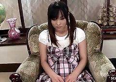 Uncensored multiple Orgasm for Skinny Japanese Teen by two old Guys with Toys