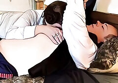 Older old floozy Star Wars cosplay the wondrous granny Leia blows Solo - an AI animation