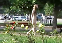 Michelle - Sweet Flasher Shows Her Slim Boobs