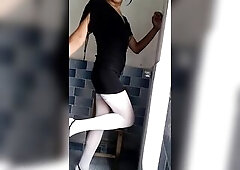 Joselynne Crossdresser In High Heels And Nylons With Pink Strap Web camera Part 02 Some other Angle