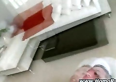 Straight amateur hunk turns