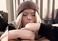 Cuck cums likewise quick but has to keep watching