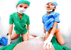 2 Nurses 1 Doc - Med Student Threesome!