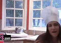 Best friends - the greatest valentines day gift is 3 oiled up saucy pussies obeyed straight in the kitchen