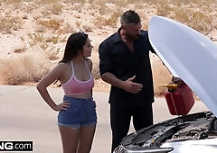 Going Skinny Dipping with Roadside Mechanic Before Steamy Truck Bed Fuck Romp
