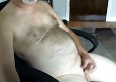 handsome hairy dad jerking off 2