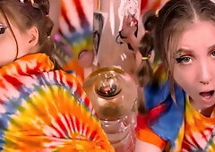 Rainbow Beauty Smoked Some Weed and Decided to Smoke My Dick after 4k