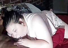 This is what a real lady does when she wants to suck your dick, even if you're not into it