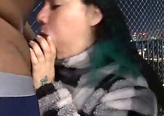 My ally give me a oral pleasure on the balcony and I screw her hard