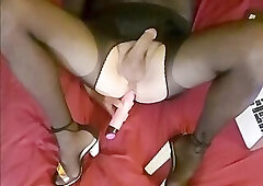 Daniela Lei pink dildo no hand cum