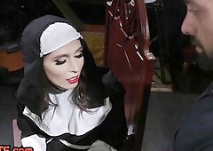 Corporalist TS lady in hot underware cums in sub throat