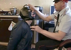 Hard bdsm, face slapping, spit in mouth