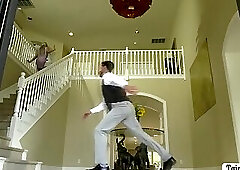 Tall Shemale gets her ass licked and banged by her boyfriend