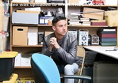 Security guard caught the perp stealing a donation jar