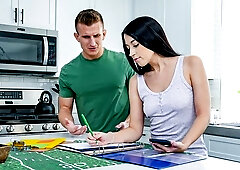 Aesthetic teen brunette Alex Coal fucked in the missionary pose