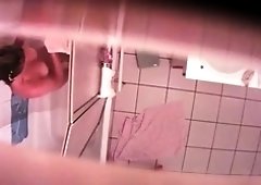 Sexy babe takes a shower and exposes herself on hidden cam