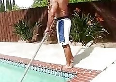 Muscular mixed dude gets to slam a hot shemale ass