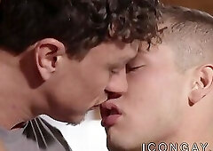 Young gay rimmed and passionately ass fucked by lover