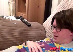 Natural tits teen Missy Kink deepthroats big nerd meat P-O-V