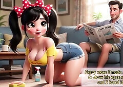 Hawt Ardent Chores in the Colorful Barrio Cleaning Becomes Pure Steamy Wish and Enjoyment (AI generated)