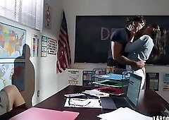 Natalie Brooks and Victor Ray having sex in front of Elizabeth Skylar