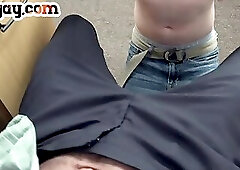 Amateur IR stud bareback fucked by Black hunk in office