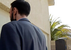 Going Down The Vaper's Hole - redhead shemale Rubi Maxim gives head