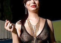 Big ass shemale slut bends over for hardcore fuck fest