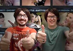 Leeds dork bangs cougar and floozy and cums on their faces