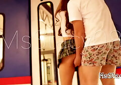 Pinay College Student Na Nakasakay Sa Mrt Kinantot! - Asian Public Train Sex