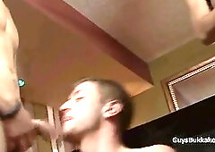 Interracial Group Cock Gagging