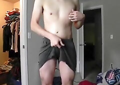 Piggy Boxer Tease, CBT foreskin nipp, precum