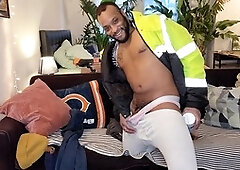 Kennie Jai strips and pleasures himself for you after work