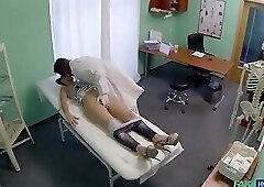 Fake Hospital - Horny British Tourist Meets a Doctor Indoors & Takes a Massive Facial POV