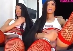 Huge cock shemale couple webcam