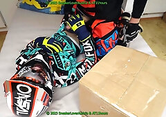 Unpacking Fox Helmet, Googles Cum, Blowjob