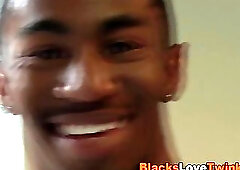 Ebony has his ass drilled