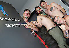 Twinks Take Turns and Shove Their Cocks into the Glory Hole at ClubBangBoys