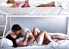 Lelya Mult and Jay Clark are sharing the bottom bunk whilst hawt golden-haired Bella Mur on top. Jay can’t keep his hands off Lelya — this chab be